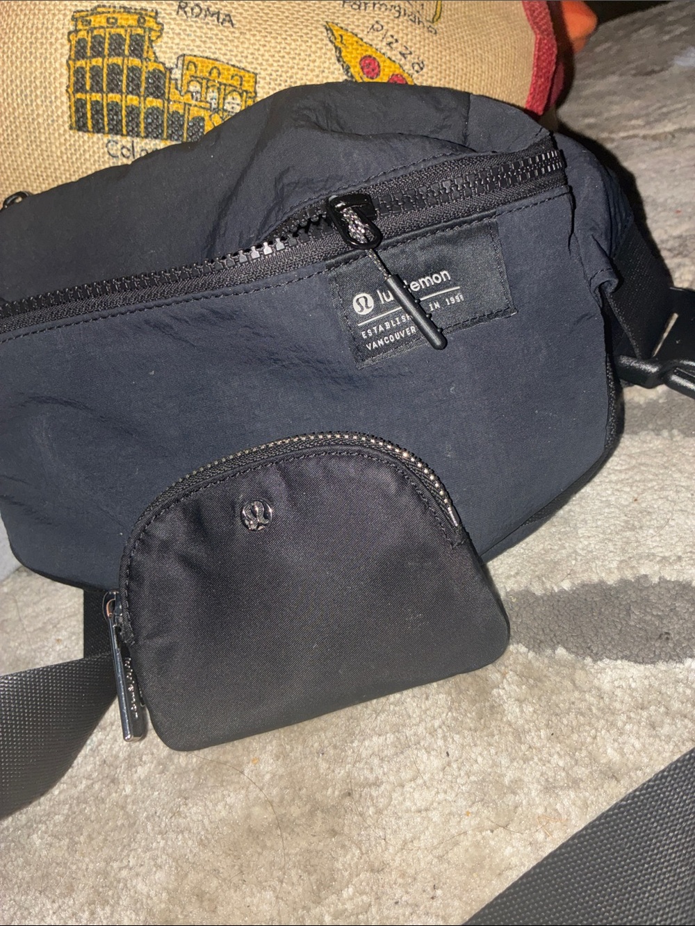 lululemon athletica clean lines belt bag with Coin Pouch